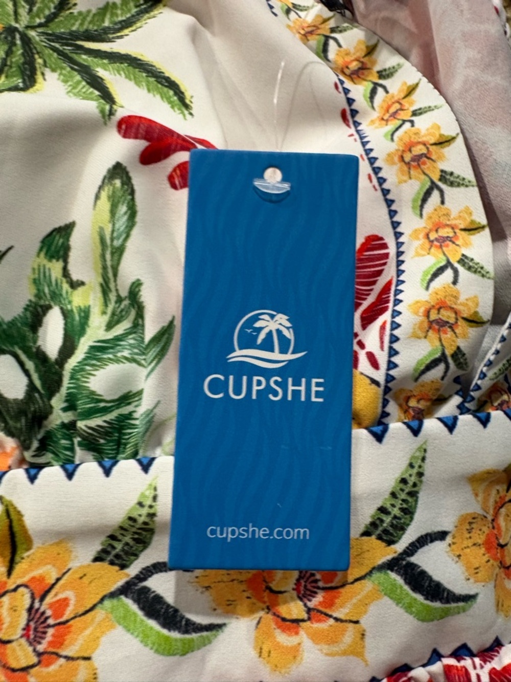 CUPSHE NWT Vibrant Oasis Tropical Maxi Dress -multi -XL - Picture 7 of 8